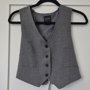 Pull&Bear Gray Buttoned Vest